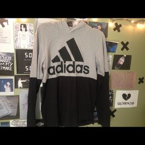 Adidas Gray and Black Hoodie