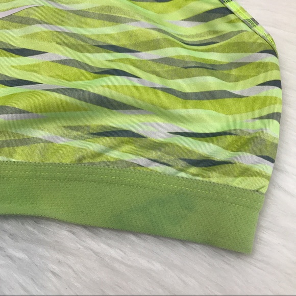 Nike dri fit yellow grey weaved sports bra - Picture 2 of 5