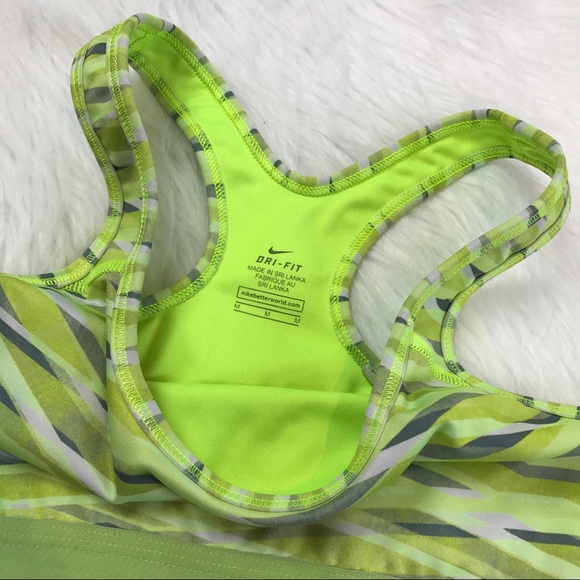 Nike dri fit yellow grey weaved sports bra - Picture 5 of 5