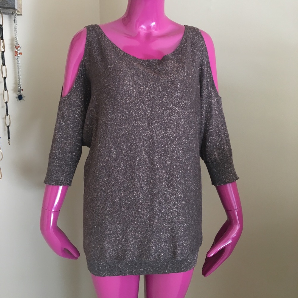 Express Copper open shoulder Top