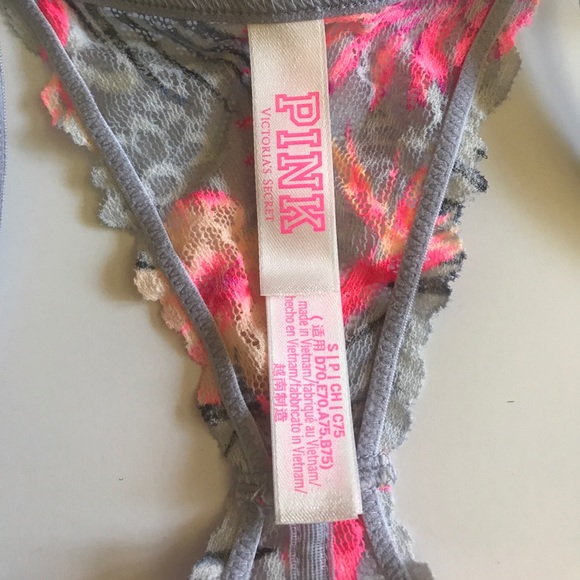 🍍SOLD PINK Hawaiian Print Lacey FRONT SNAP Bra🍍 - Picture 6 of 7