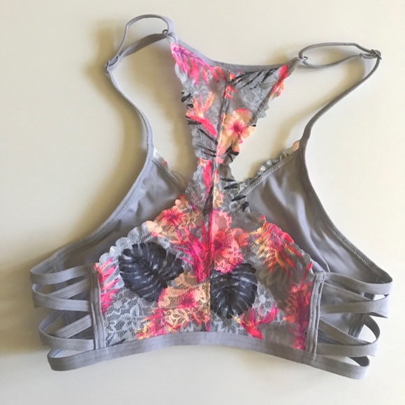 🍍SOLD PINK Hawaiian Print Lacey FRONT SNAP Bra🍍 - Picture 5 of 7