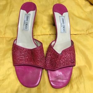 Jimmy Choo Kitten Heel Flats Pink Sz 41 1/2