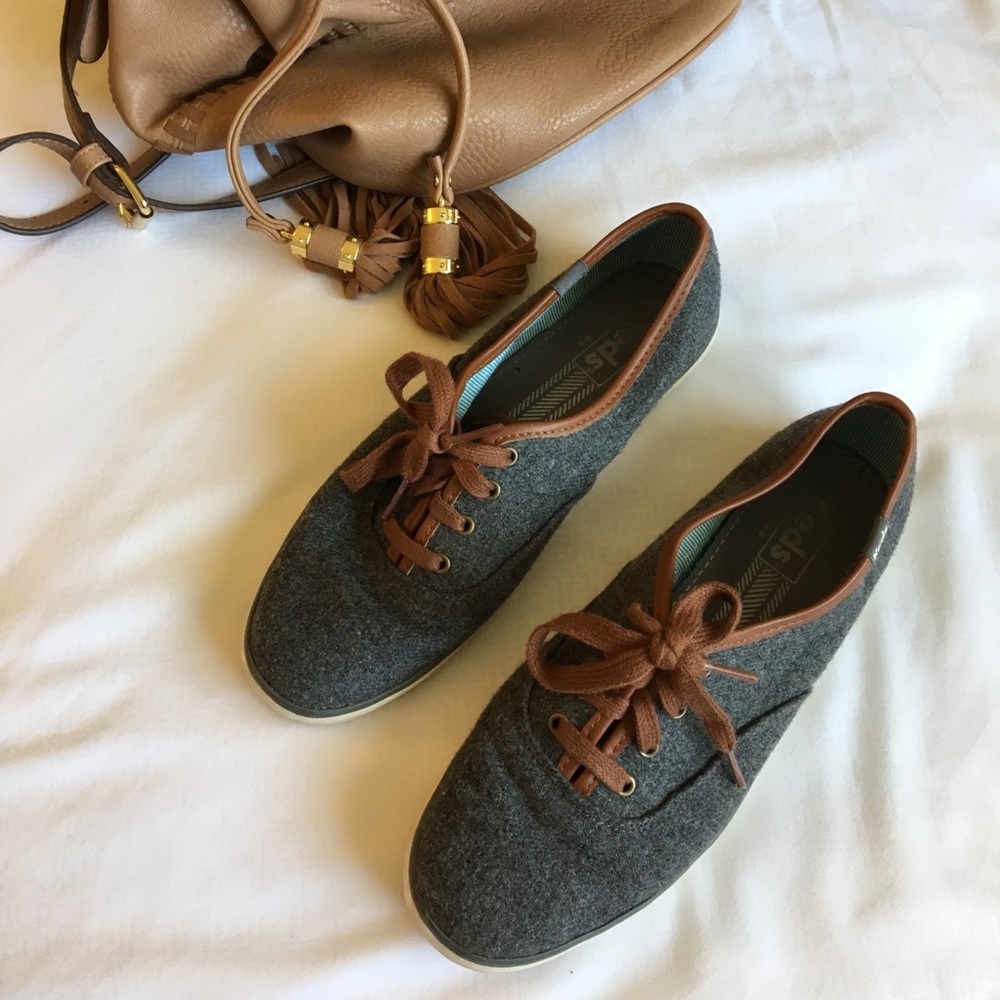 🔵 Keds gray and brown