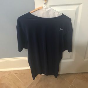 Navy blue short sleeve dry fit shirt