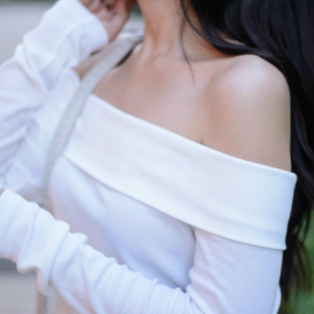 White Off the Shoulder Top