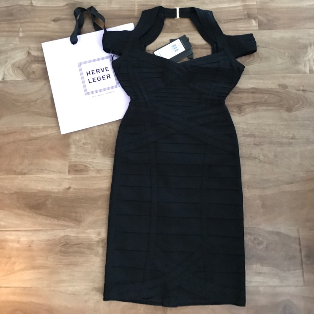 NWT HERVE LEGER Katlin Dress size S