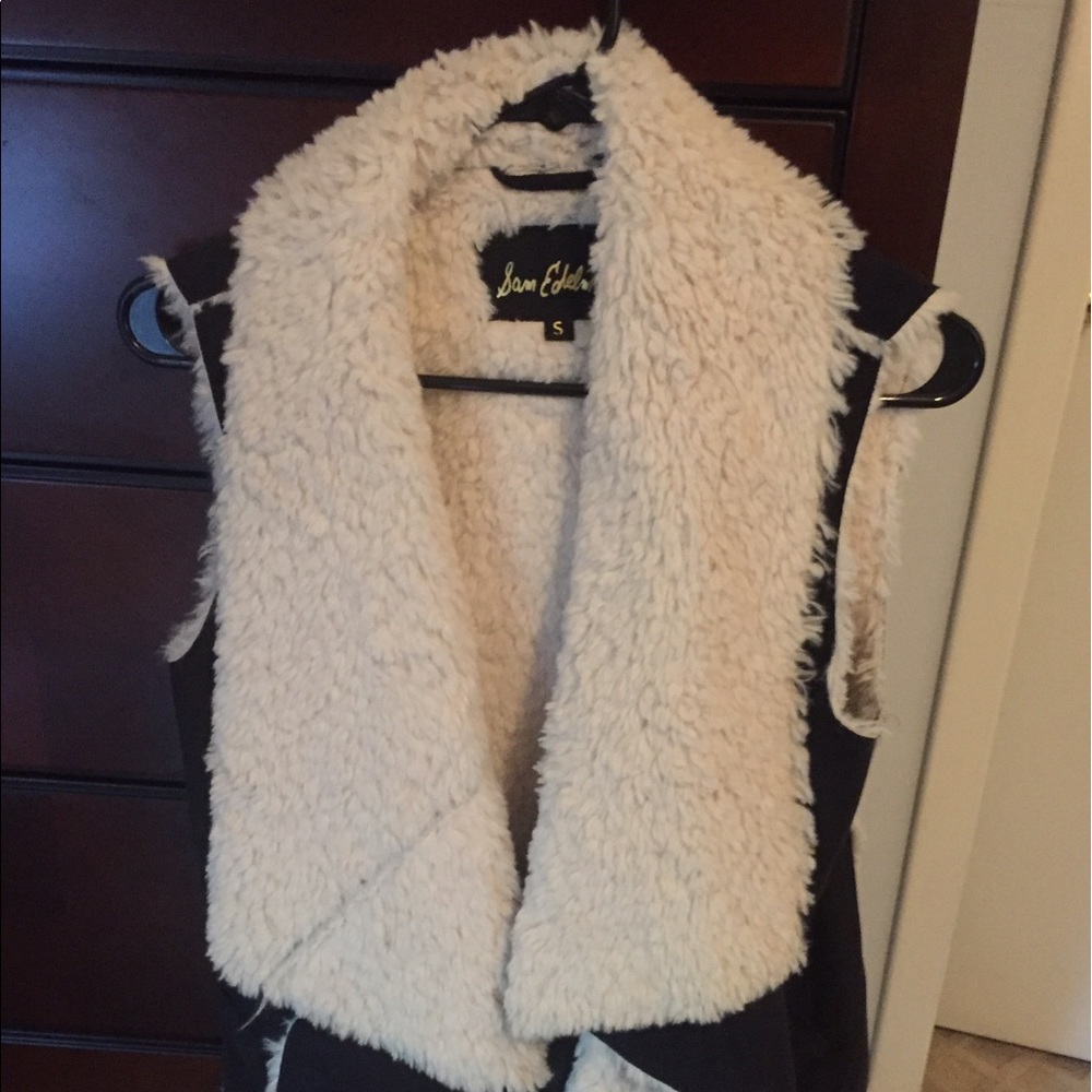 Black and cream vest