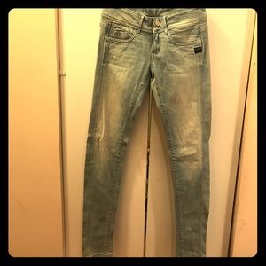 Never worn G-star light denim jeans