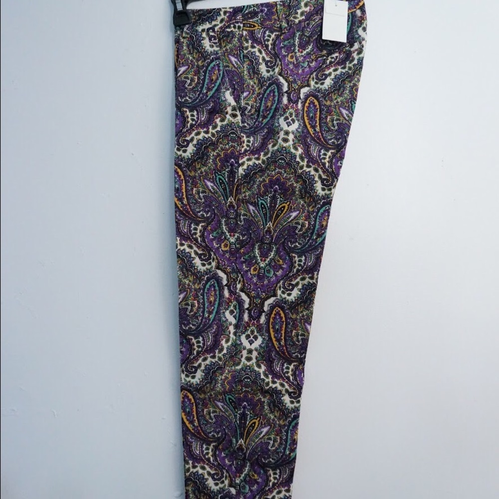 Jcrew ankle pants 00 new paisley print