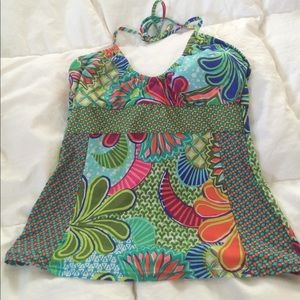 Trina Turk tankini halter top size 4