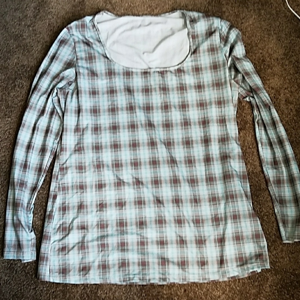 Plaid tunic. Slinky and silky