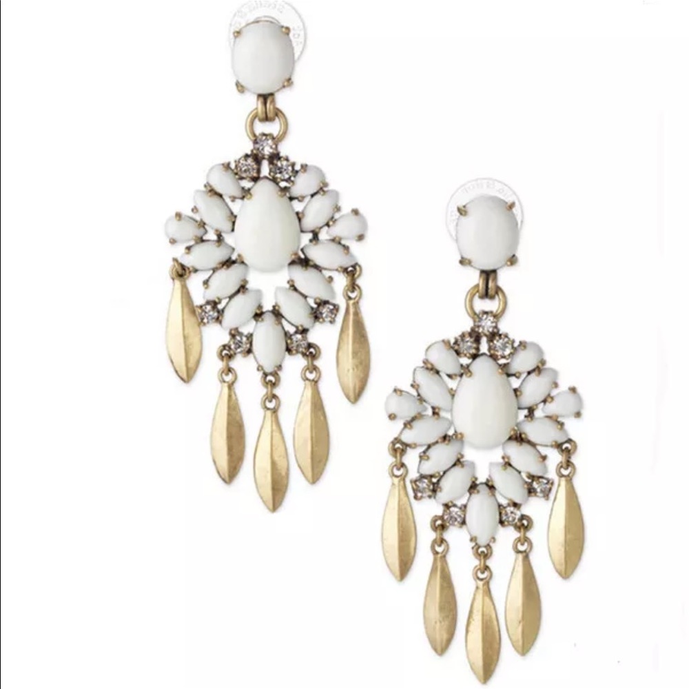 5/$25 dangle chandelier white gold earrings