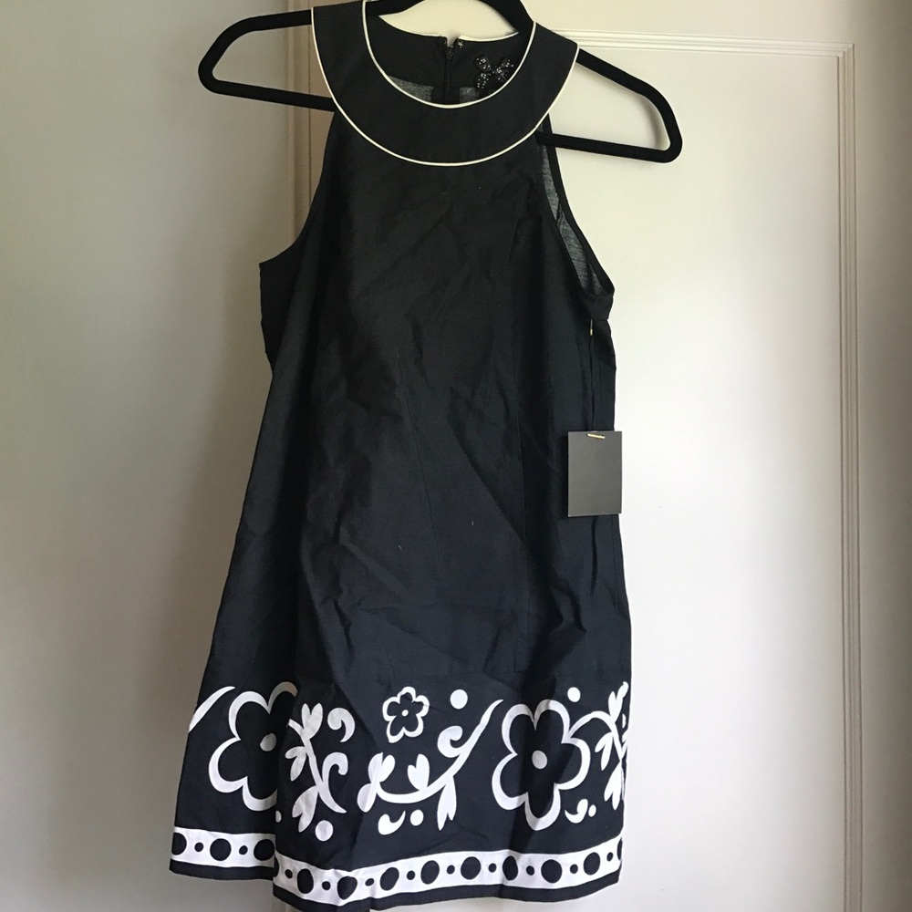 NWT forever 21 black white flower sundress small