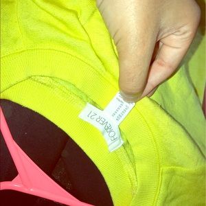 Fluorescent yellow comfy sweatshirt