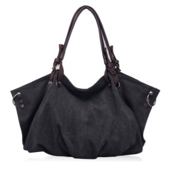Handbags - Canvas Shoulder Tote Bag.