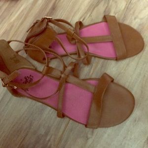 Brown gladiator sandals