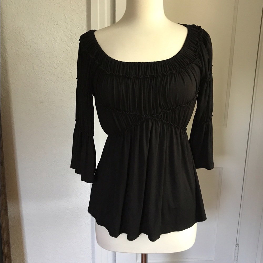 Black long sleeve blouse