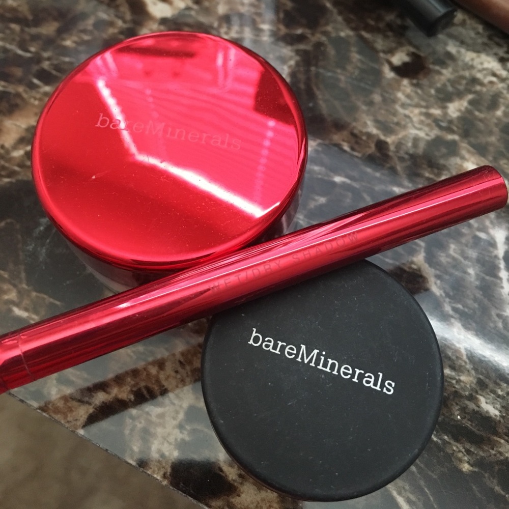 BareMinerals blush and shadow with Wet/Dry brush