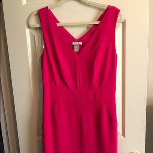 Hot Pink BR dress with back cutout