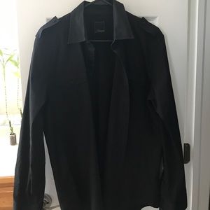 2 Black 7 diamonds button up shirt