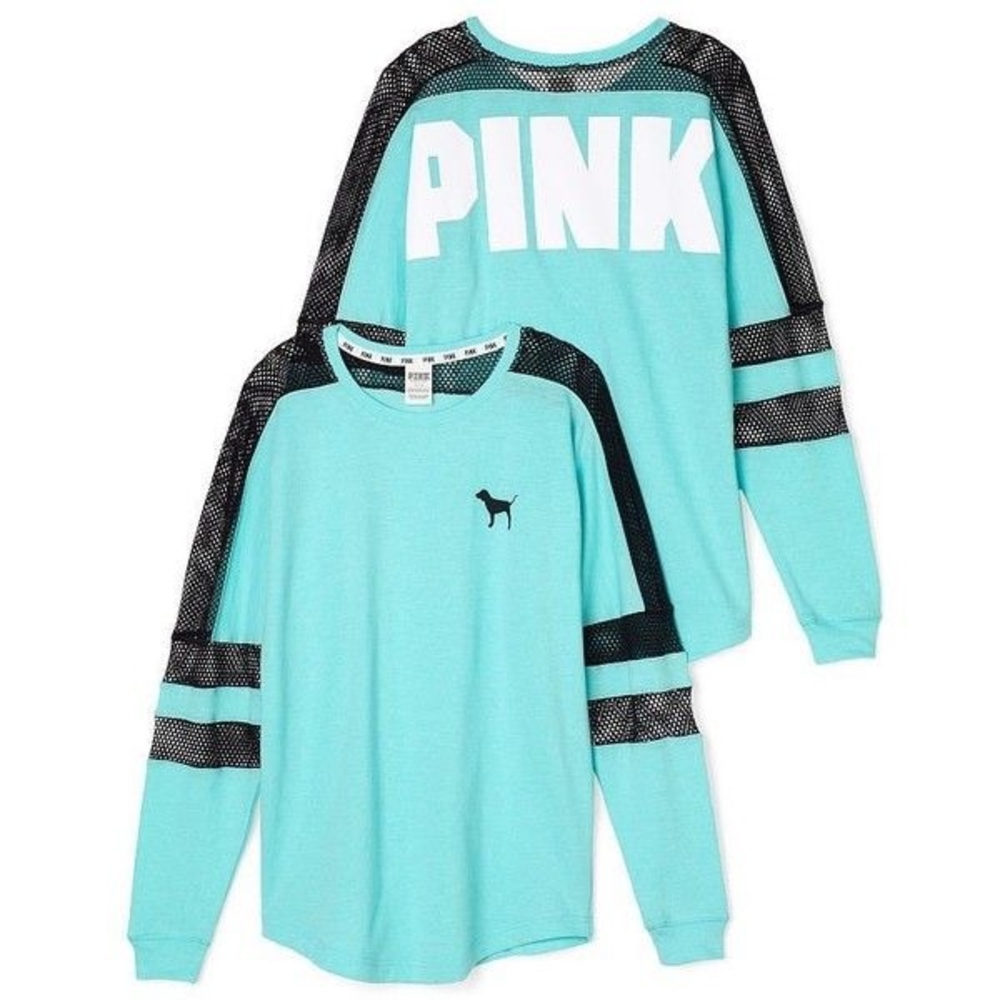 Victoria's Secret PINK Mesh Varsity Pullover