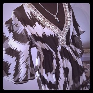 💎Gianna Bini💎 Glamorous Chevron Dress/Coverup