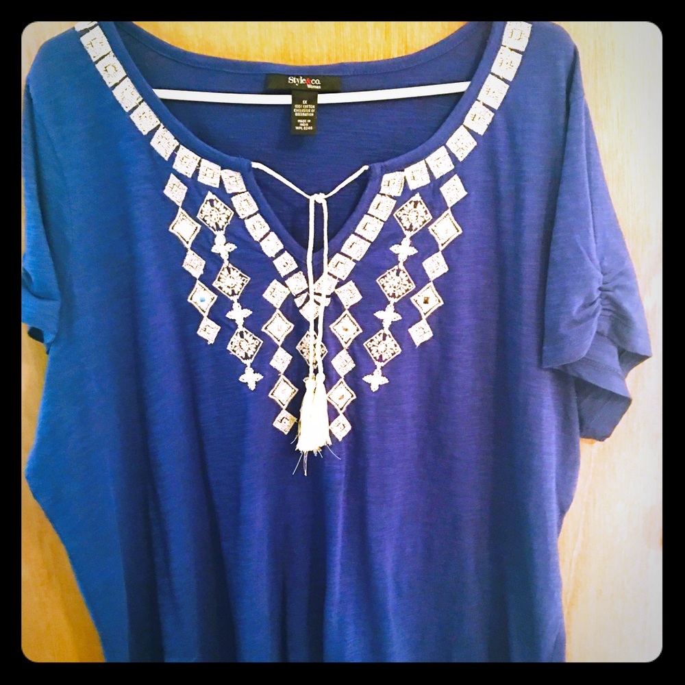 Style & Co gypsy Moroccan top