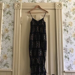 Madewell Floral Black Maxi Dress