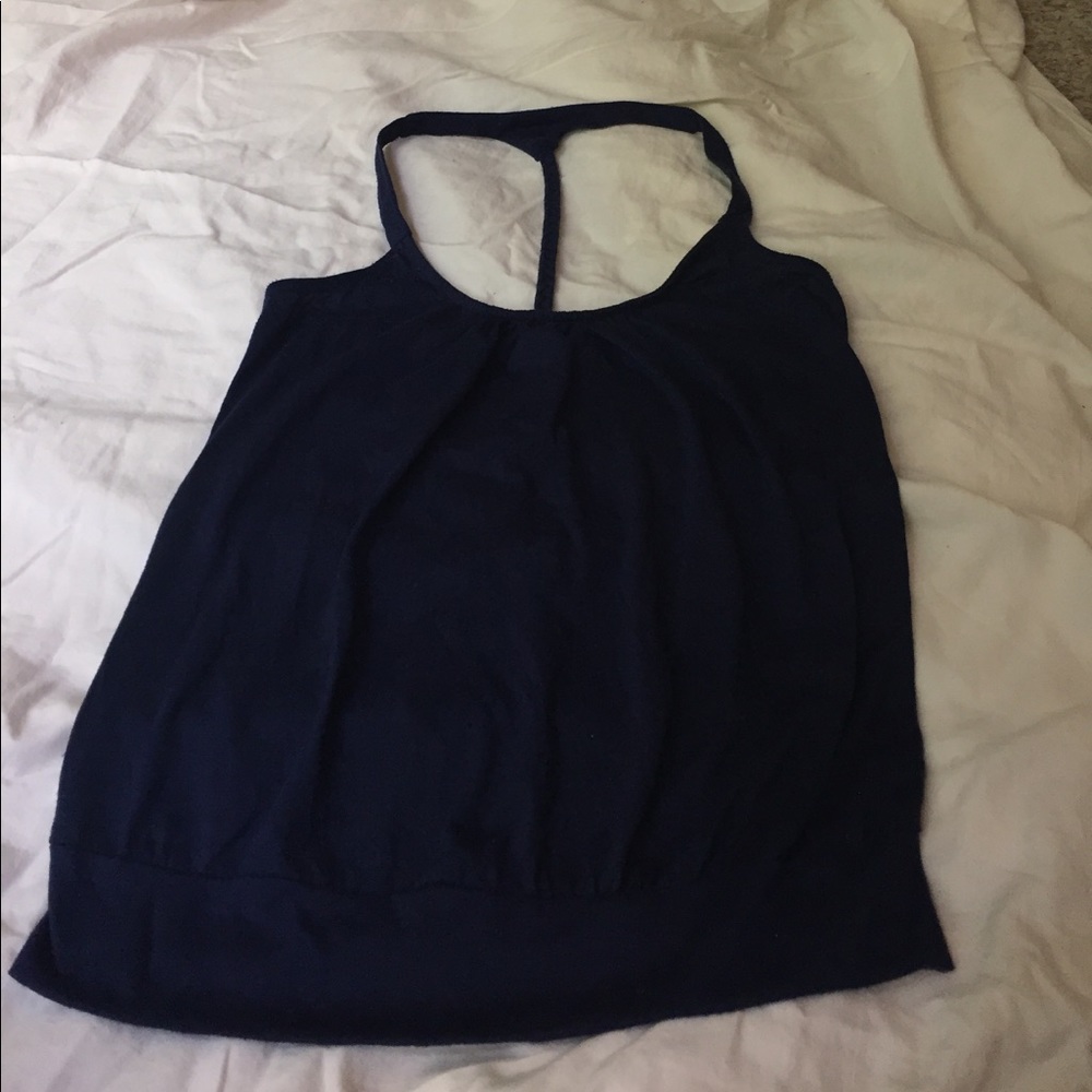 navy braided tank top