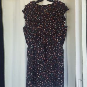 I♥️Ronson floral print ruffle trim dress