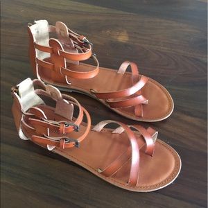 Tan leather sandals