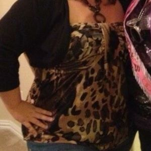 Animal print halter top