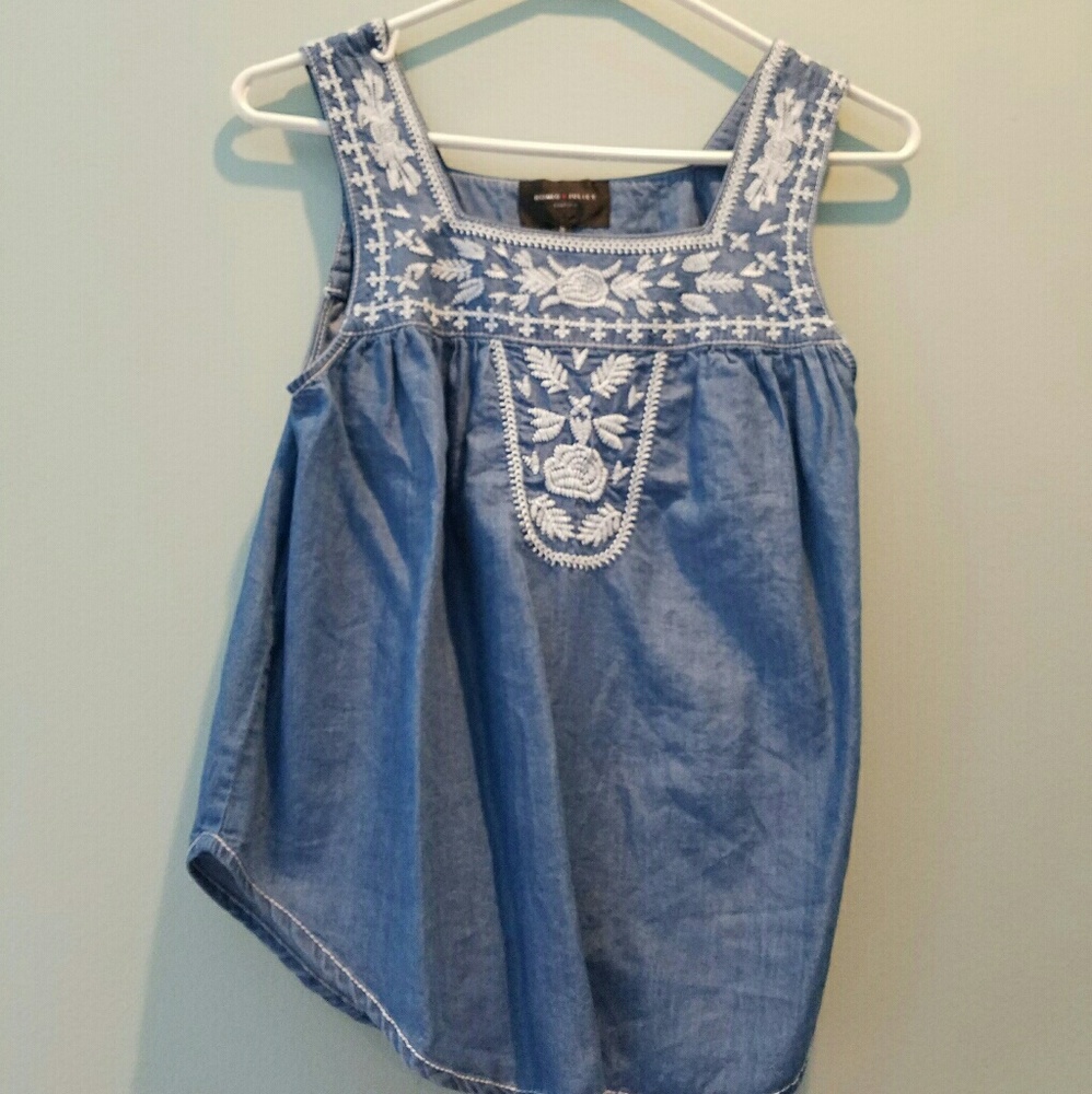 Denim and Crotcheted Tank