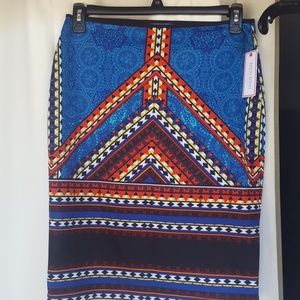 Bisou Bisou "Fiesta Placement" Print skirt