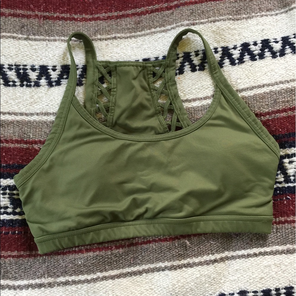 Green Sports Bra