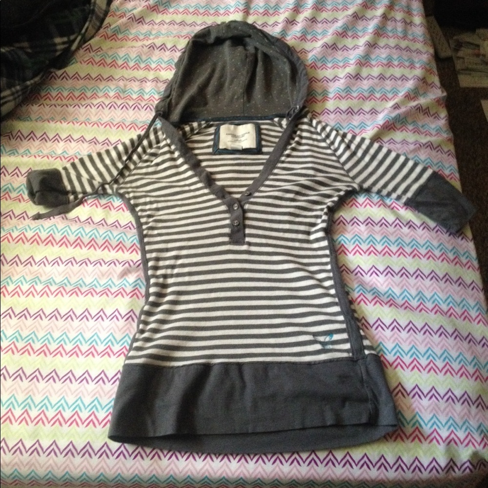 Short Sleeve Hoodie Top