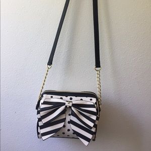 Betsey Johnson black and white purse
