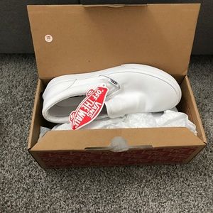 Brand new white canvas vans