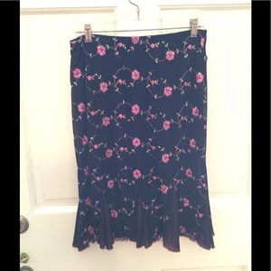 NY Collection embroidered skirt sZ L petite
