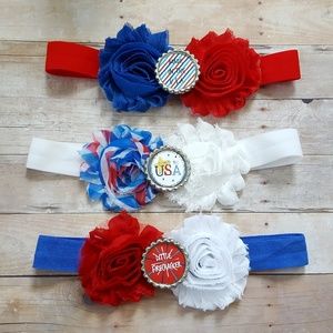 Fourth of July bottlecap headbands