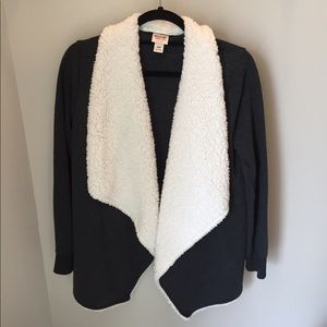 Sherpa lined Charcoal Sweater