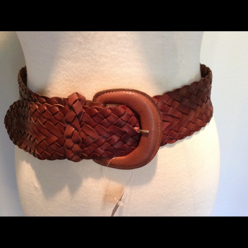 Leather Plaited Belt
