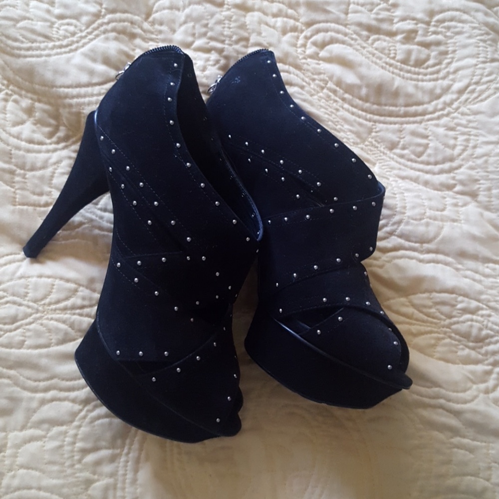 BCBG platform studded heels