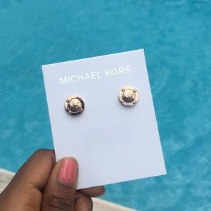 Michael Kors rose gold studs