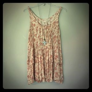 BOHO CHIC RUFFLED TOP, SIZE: M