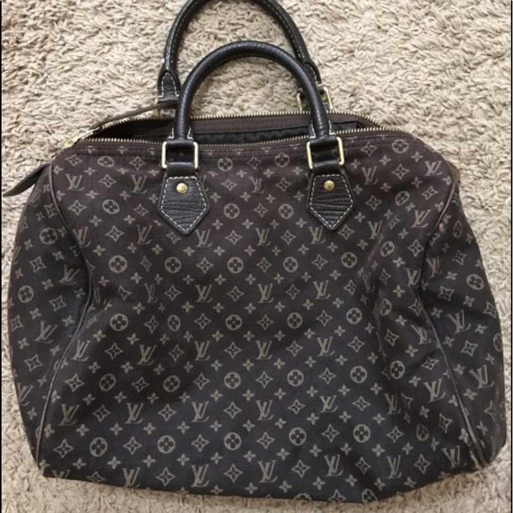 Authentic Louis Vuitton brown cloth speedy bag