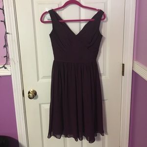 Plum Andrew Adela bridesmaid dress
