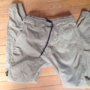 Men's S light tan joggers