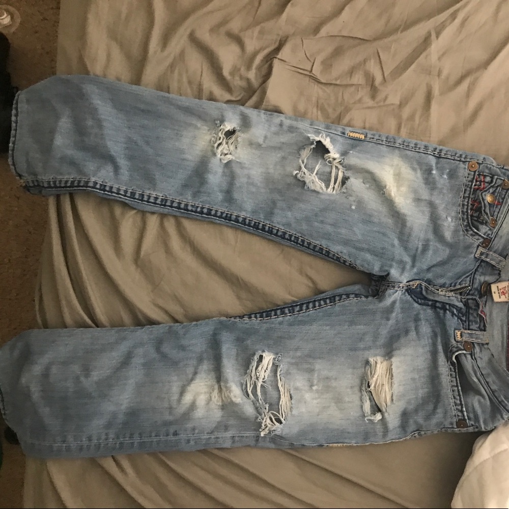 True religion jeans ripped jeans good for summer